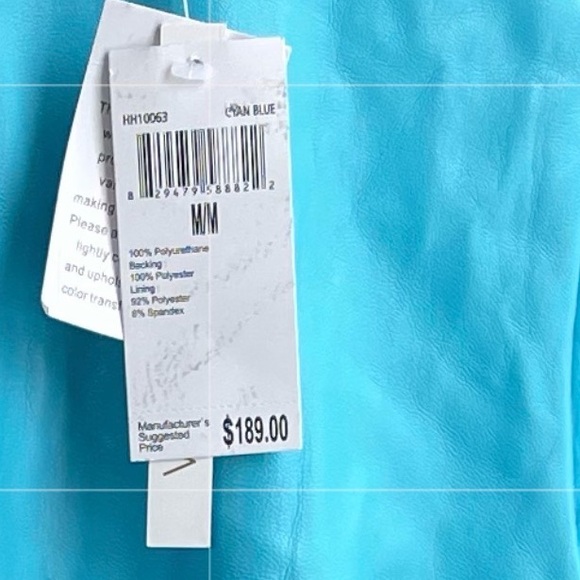 House of Harlow 1960 | Cian Blue Sleeveless Vegan Leather Minidress SZ M - Picture 11 of 11